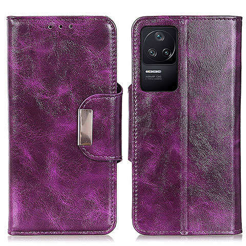 Coque Portefeuille Livre Cuir Etui Clapet N04P pour Xiaomi Poco F4 5G Violet