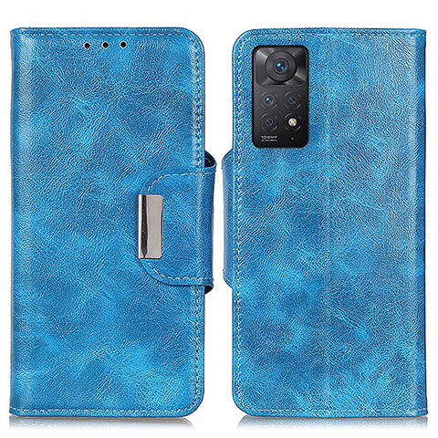 Coque Portefeuille Livre Cuir Etui Clapet N04P pour Xiaomi Redmi Note 11 Pro 4G Bleu Ciel