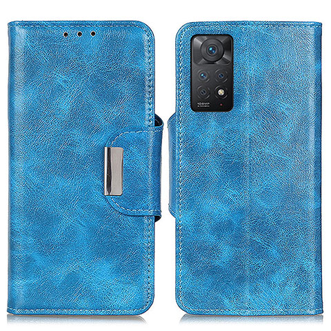 Coque Portefeuille Livre Cuir Etui Clapet N04P pour Xiaomi Redmi Note 11 Pro 5G Bleu Ciel