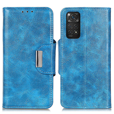 Coque Portefeuille Livre Cuir Etui Clapet N04P pour Xiaomi Redmi Note 11S 4G Bleu Ciel