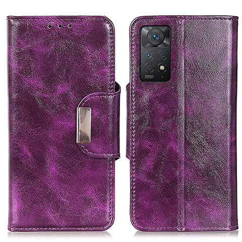 Coque Portefeuille Livre Cuir Etui Clapet N04P pour Xiaomi Redmi Note 12 Pro 4G Violet