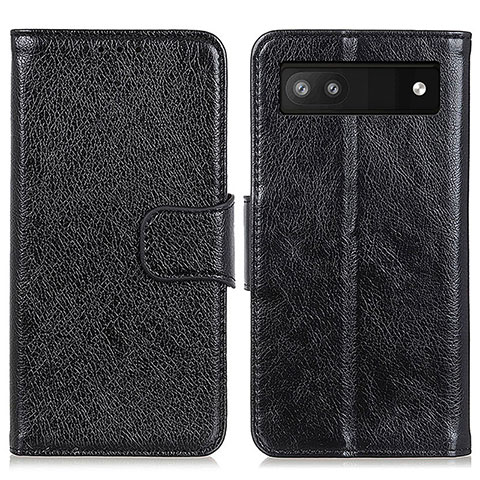 Coque Portefeuille Livre Cuir Etui Clapet N05P pour Google Pixel 7a 5G Noir