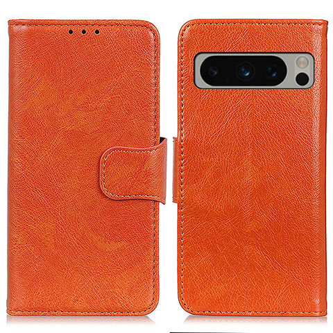 Coque Portefeuille Livre Cuir Etui Clapet N05P pour Google Pixel 8 Pro 5G Orange