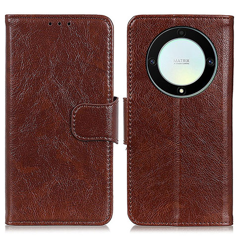 Coque Portefeuille Livre Cuir Etui Clapet N05P pour Huawei Honor Magic5 Lite 5G Marron