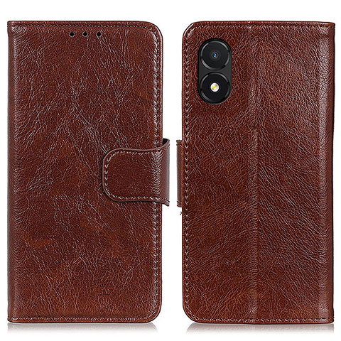 Coque Portefeuille Livre Cuir Etui Clapet N05P pour Huawei Honor X5 Marron