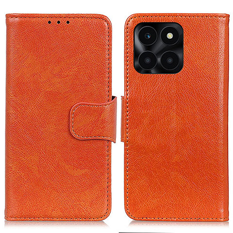 Coque Portefeuille Livre Cuir Etui Clapet N05P pour Huawei Honor X6a Orange