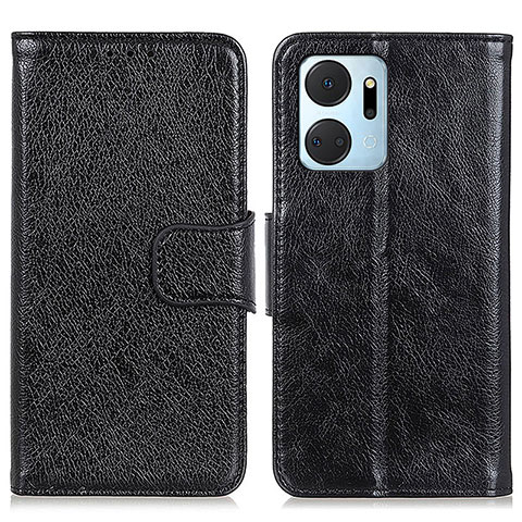 Coque Portefeuille Livre Cuir Etui Clapet N05P pour Huawei Honor X7a Noir