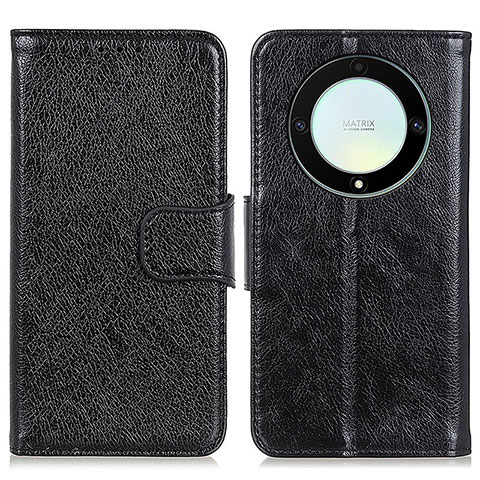 Coque Portefeuille Livre Cuir Etui Clapet N05P pour Huawei Honor X9a 5G Noir