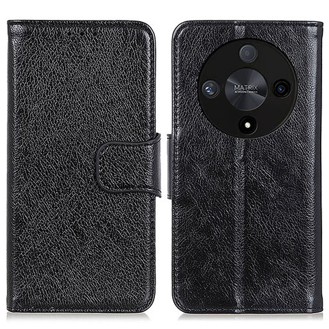 Coque Portefeuille Livre Cuir Etui Clapet N05P pour Huawei Honor X9b 5G Noir