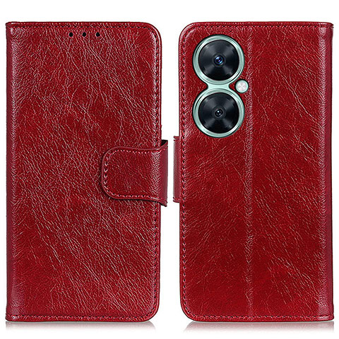 Coque Portefeuille Livre Cuir Etui Clapet N05P pour Huawei Nova 11i Rouge