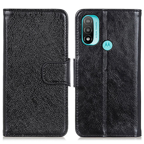 Coque Portefeuille Livre Cuir Etui Clapet N05P pour Motorola Moto E20 Noir