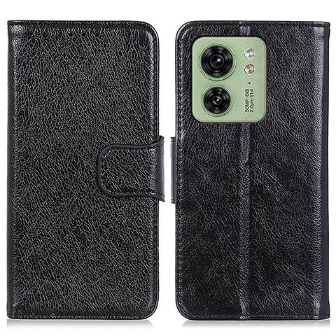 Coque Portefeuille Livre Cuir Etui Clapet N05P pour Motorola Moto Edge (2023) 5G Noir