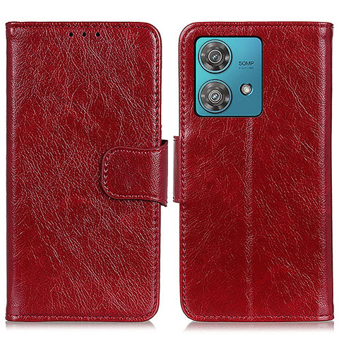 Coque Portefeuille Livre Cuir Etui Clapet N05P pour Motorola Moto Edge 40 Neo 5G Rouge