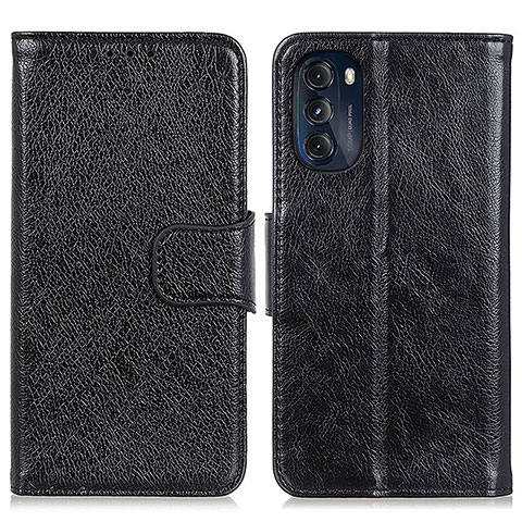 Coque Portefeuille Livre Cuir Etui Clapet N05P pour Motorola Moto G 5G (2022) Noir