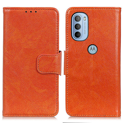 Coque Portefeuille Livre Cuir Etui Clapet N05P pour Motorola Moto G31 Orange