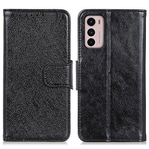 Coque Portefeuille Livre Cuir Etui Clapet N05P pour Motorola Moto G42 Noir