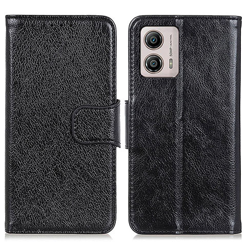 Coque Portefeuille Livre Cuir Etui Clapet N05P pour Motorola Moto G53j 5G Noir