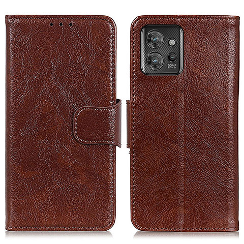 Coque Portefeuille Livre Cuir Etui Clapet N05P pour Motorola ThinkPhone 5G Marron