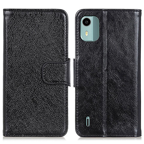 Coque Portefeuille Livre Cuir Etui Clapet N05P pour Nokia C12 Noir