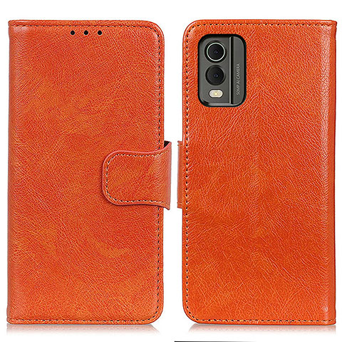 Coque Portefeuille Livre Cuir Etui Clapet N05P pour Nokia C32 Orange