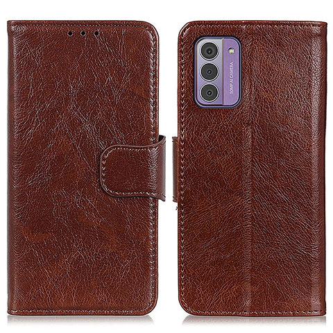 Coque Portefeuille Livre Cuir Etui Clapet N05P pour Nokia G310 5G Marron