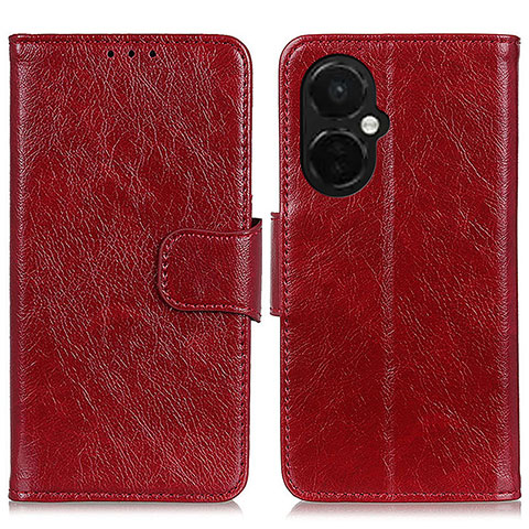 Coque Portefeuille Livre Cuir Etui Clapet N05P pour OnePlus Nord CE 3 5G Rouge