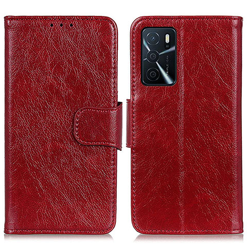 Coque Portefeuille Livre Cuir Etui Clapet N05P pour Oppo A54s Rouge