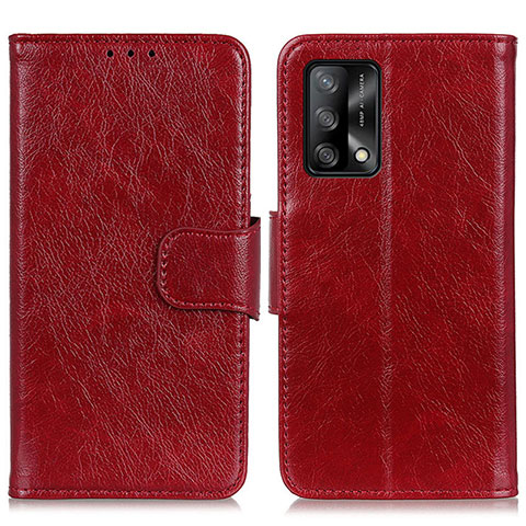 Coque Portefeuille Livre Cuir Etui Clapet N05P pour Oppo A74 4G Rouge