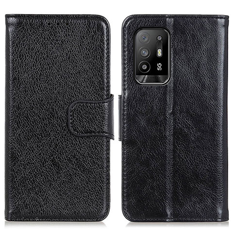 Coque Portefeuille Livre Cuir Etui Clapet N05P pour Oppo A95 5G Noir