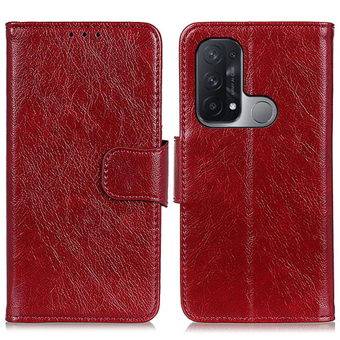 Coque Portefeuille Livre Cuir Etui Clapet N05P pour Oppo Reno5 A Rouge