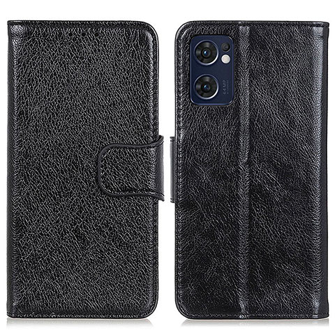 Coque Portefeuille Livre Cuir Etui Clapet N05P pour Oppo Reno7 5G Noir