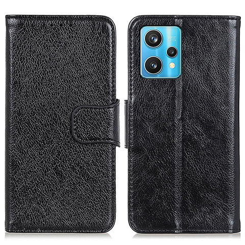 Coque Portefeuille Livre Cuir Etui Clapet N05P pour Realme 9 4G Noir