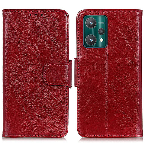 Coque Portefeuille Livre Cuir Etui Clapet N05P pour Realme 9 Pro 5G Rouge