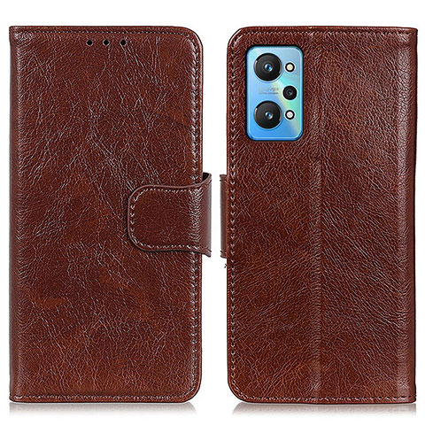 Coque Portefeuille Livre Cuir Etui Clapet N05P pour Realme GT2 5G Marron