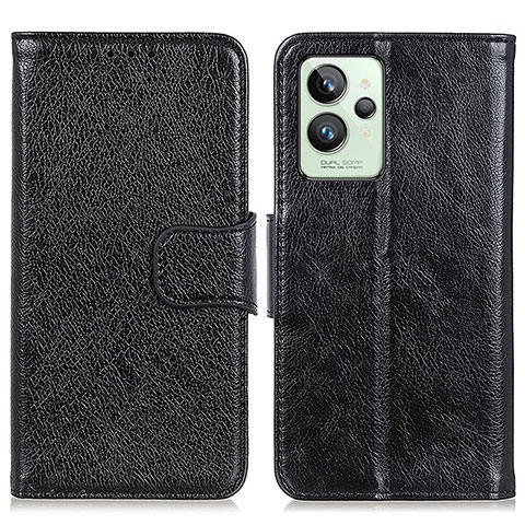 Coque Portefeuille Livre Cuir Etui Clapet N05P pour Realme GT2 Pro 5G Noir