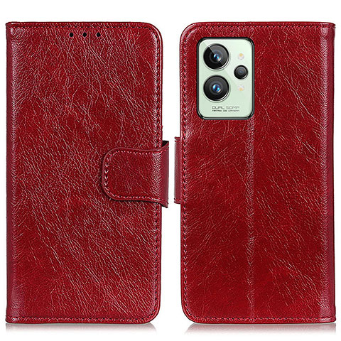 Coque Portefeuille Livre Cuir Etui Clapet N05P pour Realme GT2 Pro 5G Rouge