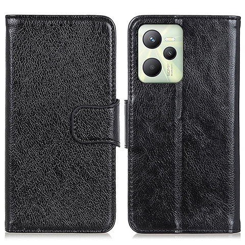 Coque Portefeuille Livre Cuir Etui Clapet N05P pour Realme Narzo 50A Prime Noir