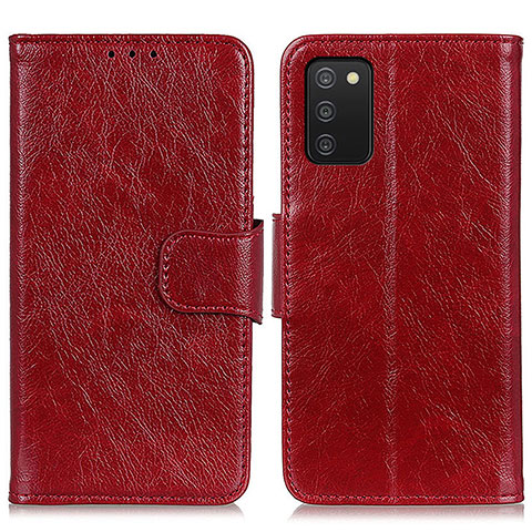 Coque Portefeuille Livre Cuir Etui Clapet N05P pour Samsung Galaxy A02s Rouge