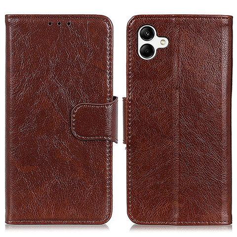 Coque Portefeuille Livre Cuir Etui Clapet N05P pour Samsung Galaxy A04 4G Marron