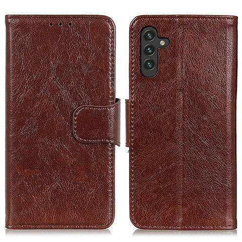 Coque Portefeuille Livre Cuir Etui Clapet N05P pour Samsung Galaxy A04s Marron