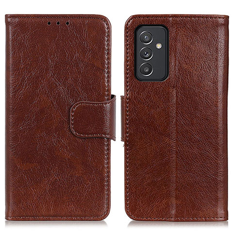 Coque Portefeuille Livre Cuir Etui Clapet N05P pour Samsung Galaxy A15 4G Marron