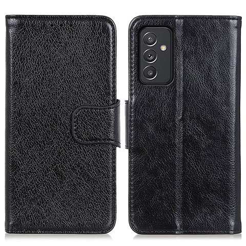 Coque Portefeuille Livre Cuir Etui Clapet N05P pour Samsung Galaxy A15 4G Noir