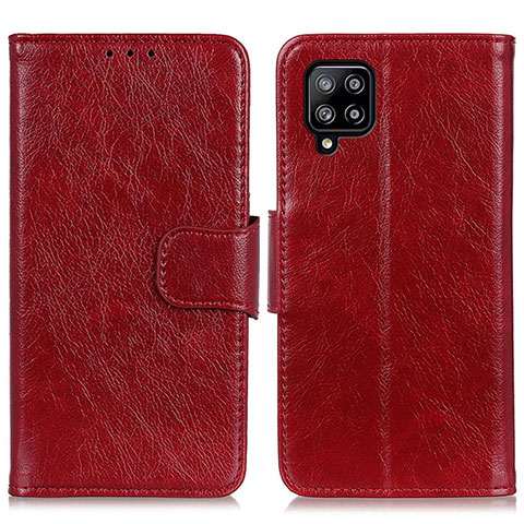 Coque Portefeuille Livre Cuir Etui Clapet N05P pour Samsung Galaxy A22 4G Rouge