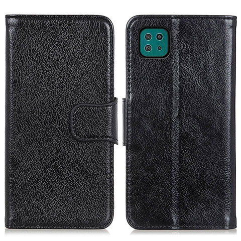 Coque Portefeuille Livre Cuir Etui Clapet N05P pour Samsung Galaxy A22 5G Noir