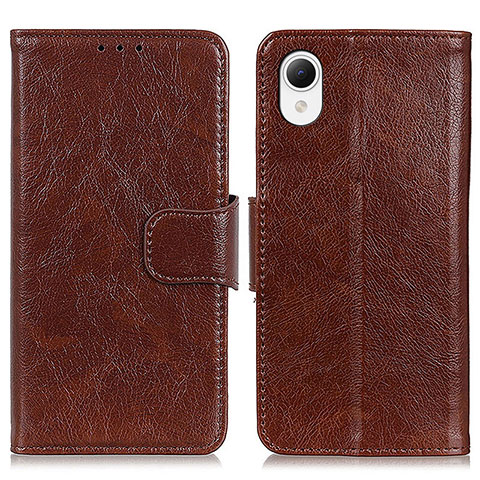 Coque Portefeuille Livre Cuir Etui Clapet N05P pour Samsung Galaxy A23 5G SC-56C Marron