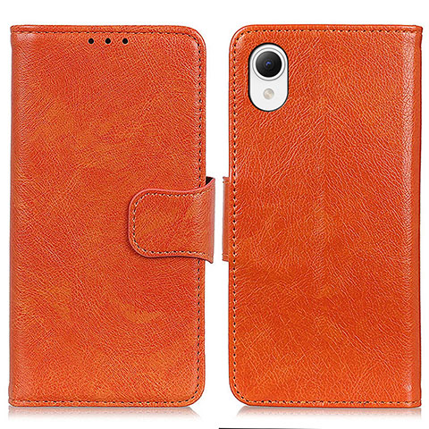 Coque Portefeuille Livre Cuir Etui Clapet N05P pour Samsung Galaxy A23 5G SC-56C Orange