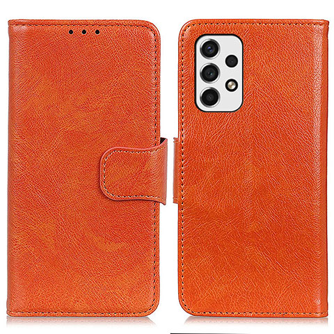 Coque Portefeuille Livre Cuir Etui Clapet N05P pour Samsung Galaxy A53 5G Orange