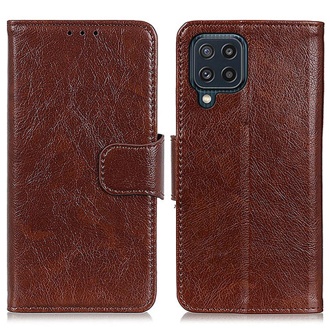 Coque Portefeuille Livre Cuir Etui Clapet N05P pour Samsung Galaxy M32 4G Marron