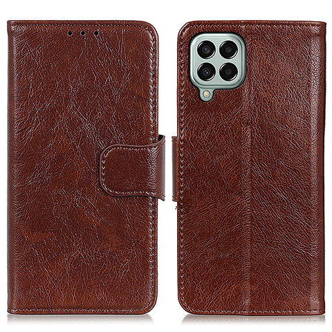 Coque Portefeuille Livre Cuir Etui Clapet N05P pour Samsung Galaxy M33 5G Marron