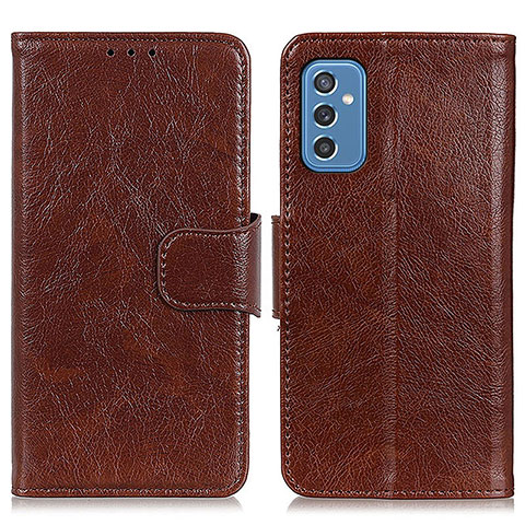 Coque Portefeuille Livre Cuir Etui Clapet N05P pour Samsung Galaxy M52 5G Marron